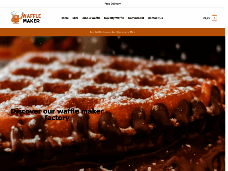 Site screenshot : waffle maker