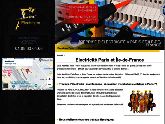 image du site http://electriciendepannageelectrique.com/electricien-77/