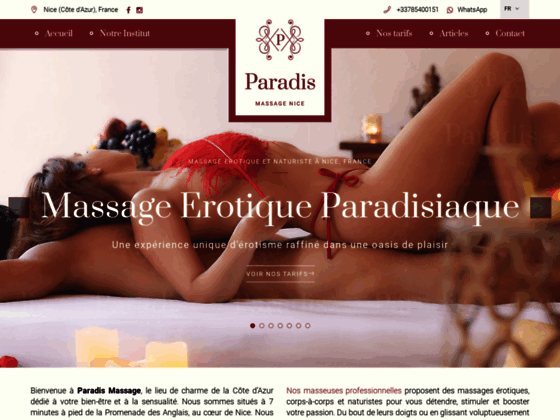 Massages sensuels de relaxation à Nice - Paradis Massage