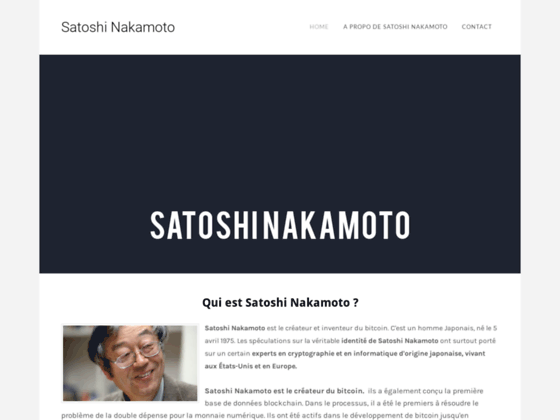 image du site http://satoshi-nakamoto.weebly.com