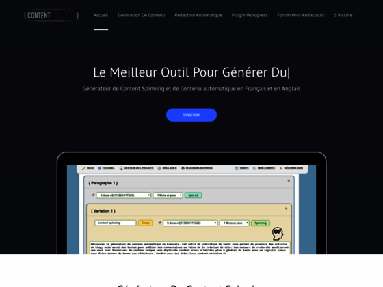 Détails : content generator