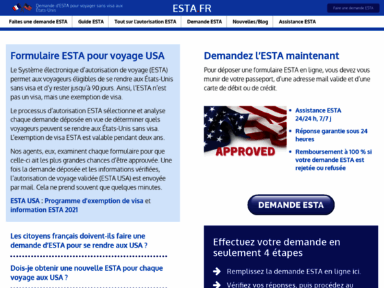 Détails : Compléter les formalités de l’Esta avec Esta.fr