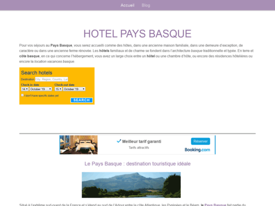 Détails : hôtels pays basque pas cher