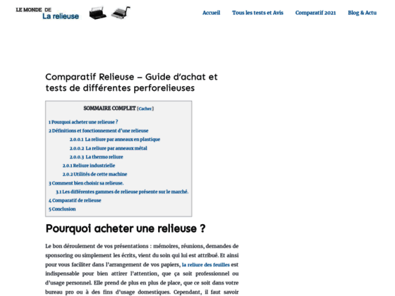 image du site http://www.ma-relieuse.info