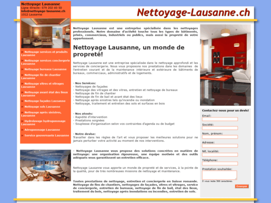 Détails : Nettoyages, hygiène et propreté à Lausanne et région