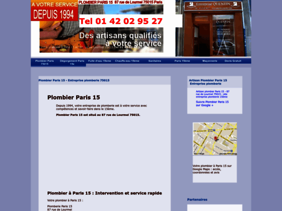 Détails : Plombier Paris 15