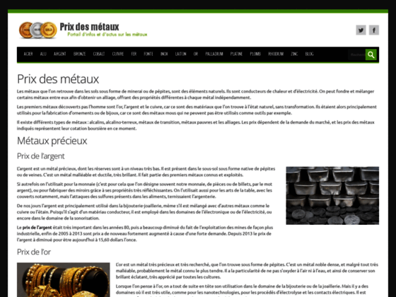 image du site http://www.prixdesmetaux.fr/
