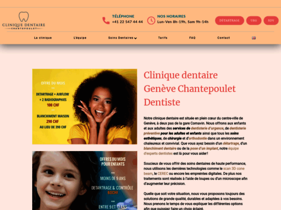 image du site https://cliniquedentairedechantepoulet.ch/