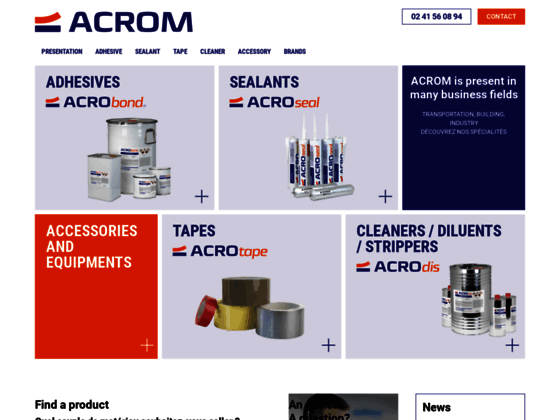 image du site https://www.acrom.fr/adhesif-acrotape/