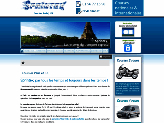 image du site https://www.coursier-sprintex.com/