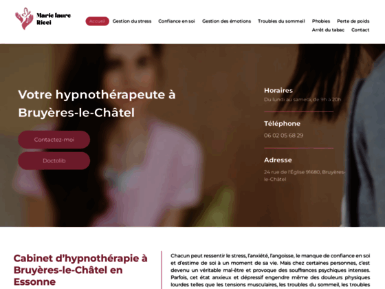 image du site https://www.marie-laure-hypnotherapeute.fr/