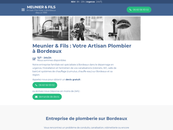 image du site https://www.meunier-et-fils.fr/plombier-talence/