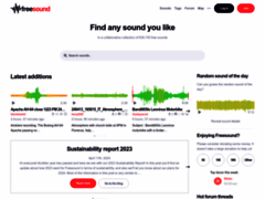 Freesound 🎶 Collaborative database of creative-commons licensed sound