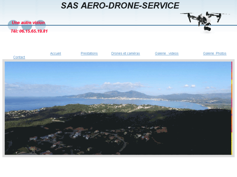 Screenshot du site : SAS Aero Drone Service