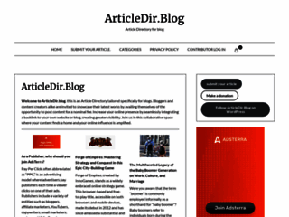 Site thumbnail : Article Directory for Blog