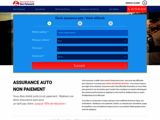 Assurance Auto non paiement 