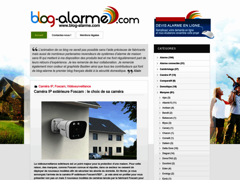Blog Alarme - Les systèmes d'alarme et la sécurité électronique, actualités, technologies, comp