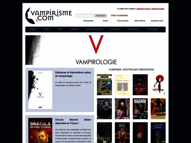 Vampires dans les films et les livres : Vampirisme.com