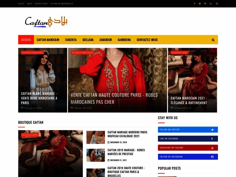 Caftan marocain boutique en ligne