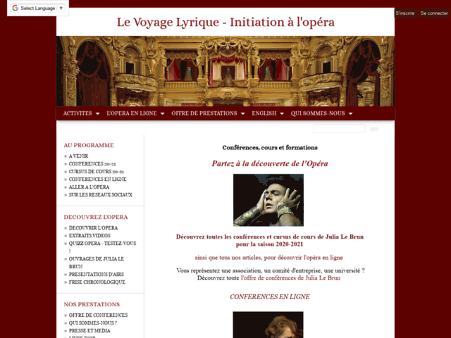 Le Voyage Lyrique - Opera coaching