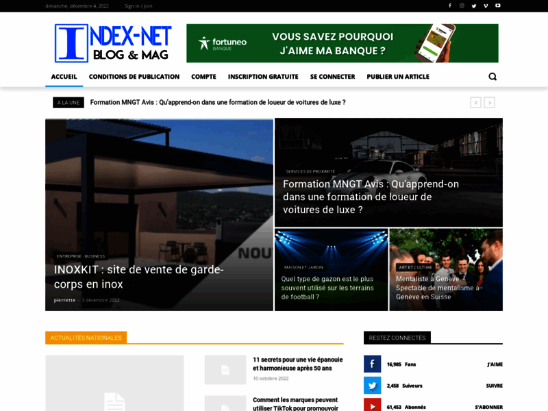 Promotion de votre entreprise sur Indexnet