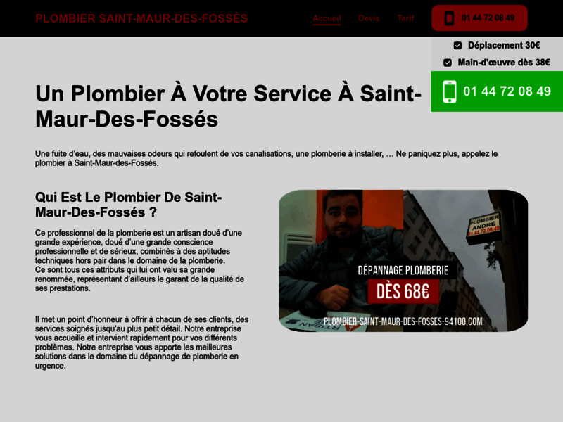 Plombier Saint-Maur-Dépannage plomberie Saint-Maur
