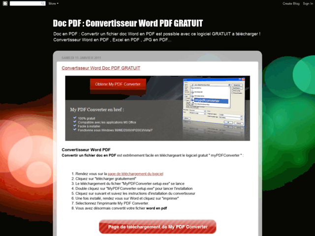 Doc PDF Convertisseur Word PDF