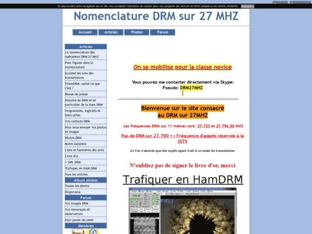 Nomenclature DRM sur 27 MHZ