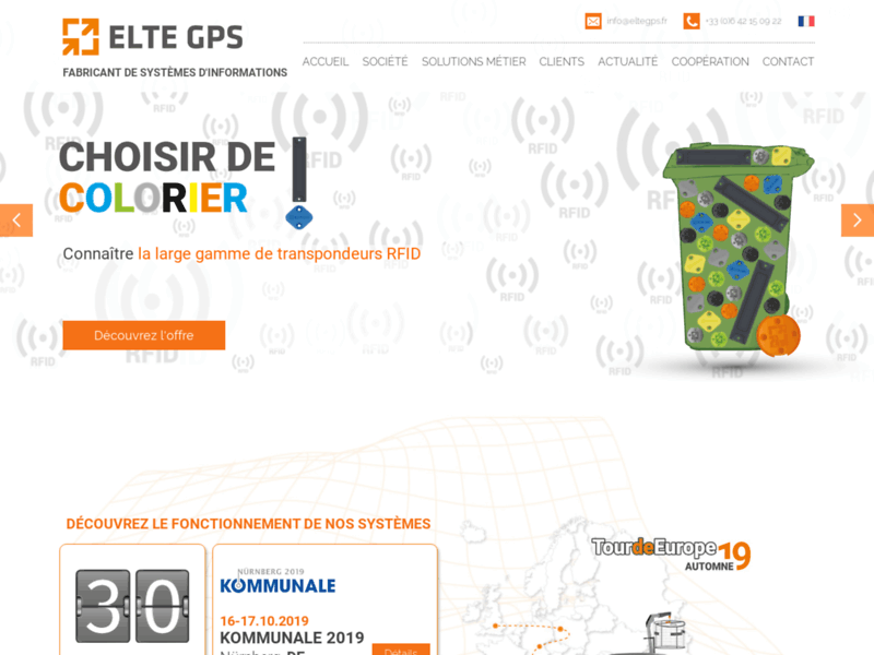 Screenshot du site : Solutions téléinformatiques et gestion de déchets