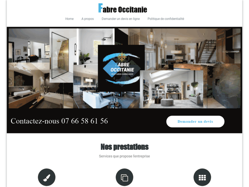 Screenshot du site : Fabre occitanie