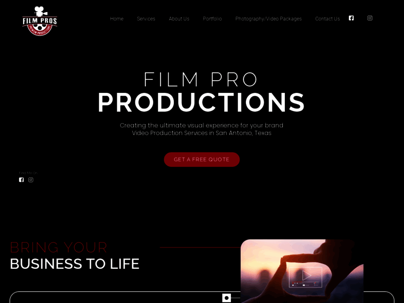 Site screenshot : FILM PRO PRODUCTIONS