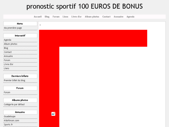 pronostic sportif 100 EUROS DE BONUS