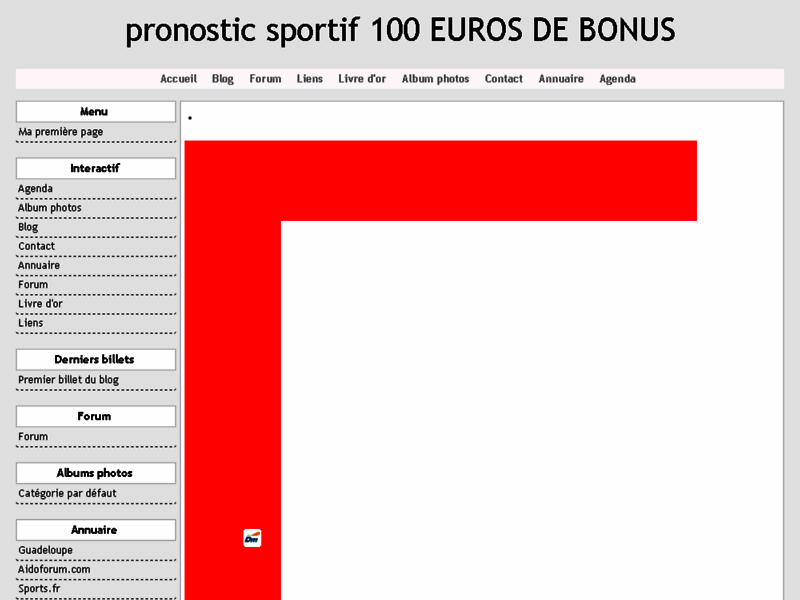 pronostic sportif 100 EUROS DE BONUS