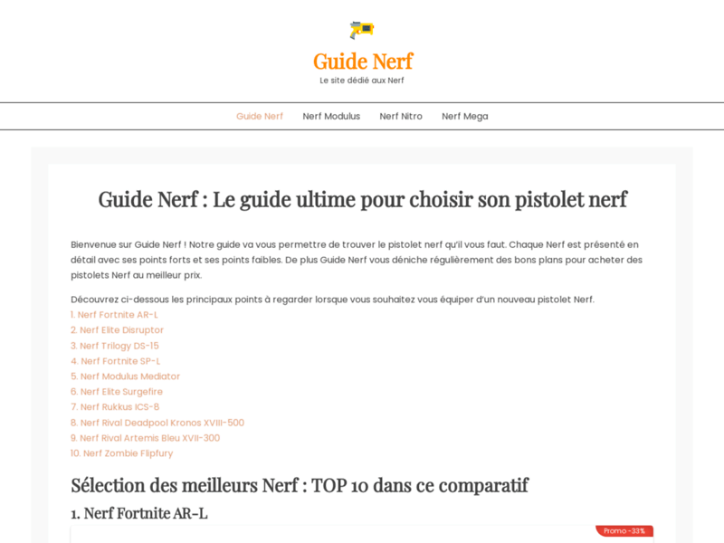 Nerf : Notre guide d'achat 2016-2017 des meilleurs Nerf