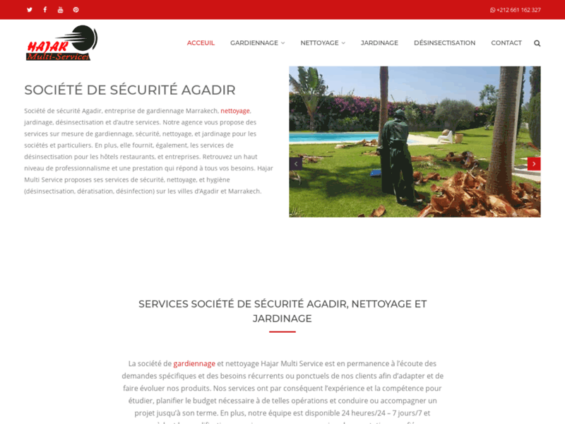 Screenshot du site : Société de Nettoyage Agadir