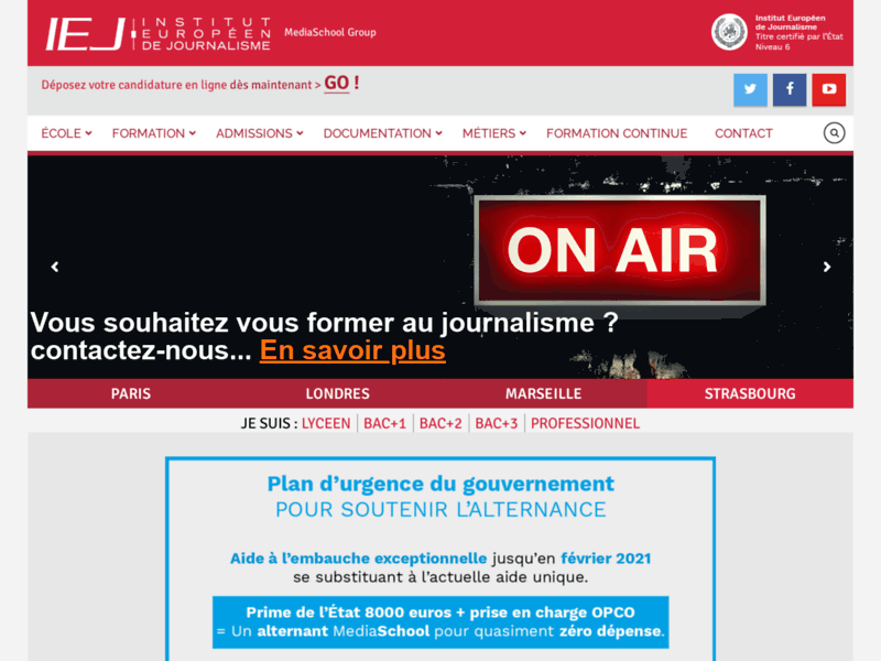 Ecole de Journalisme Strasbourg