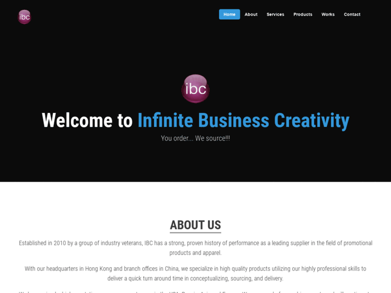 Site screenshot : Inifinite Business Creativity