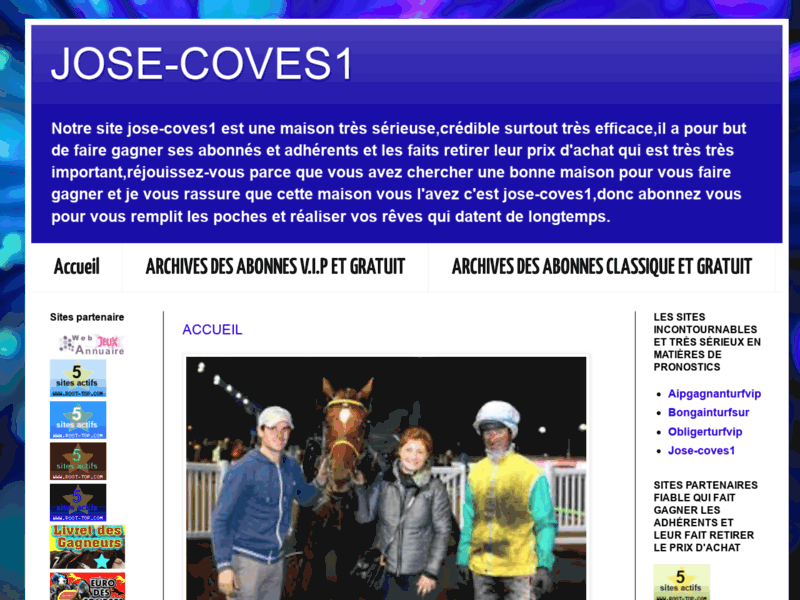 Screenshot du site : jose-coves1