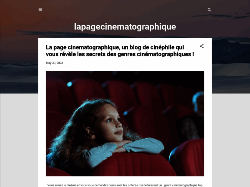 LA PAGE CINEMATOGRAPHIQUE