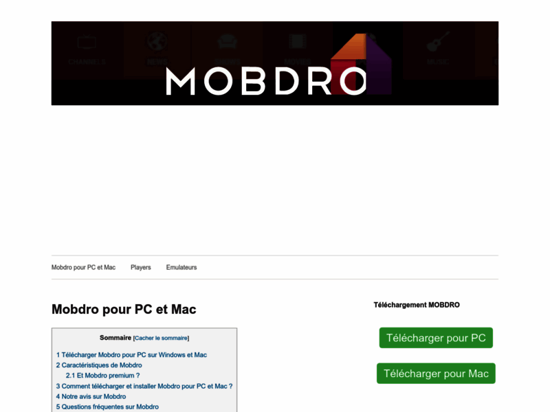 L'application de streaming Mobdro