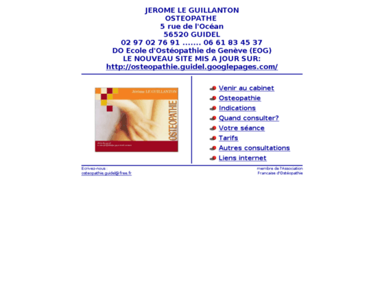 Photo image osteopathie guidel jerome le guillanton