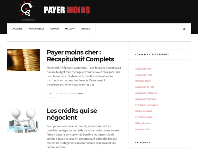 Le blog Payer Moins