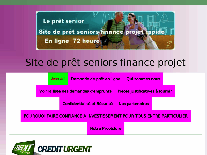 TOUTES LES SOLUTIONS DE FINANCEMENT ADAPTEES AUX SENIORS - Site de pret-seniors-finance-projet !
