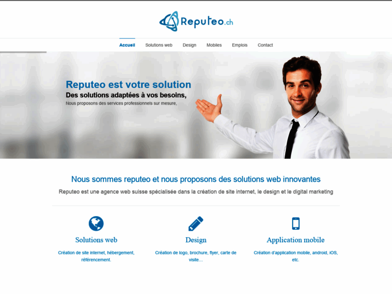 Reputeo, Création de site internet, logo, boutique, application mobile