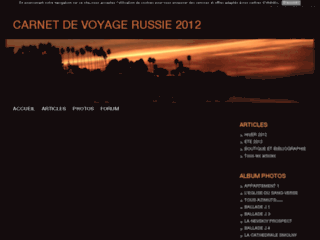 Carnet de voyage russie 2012