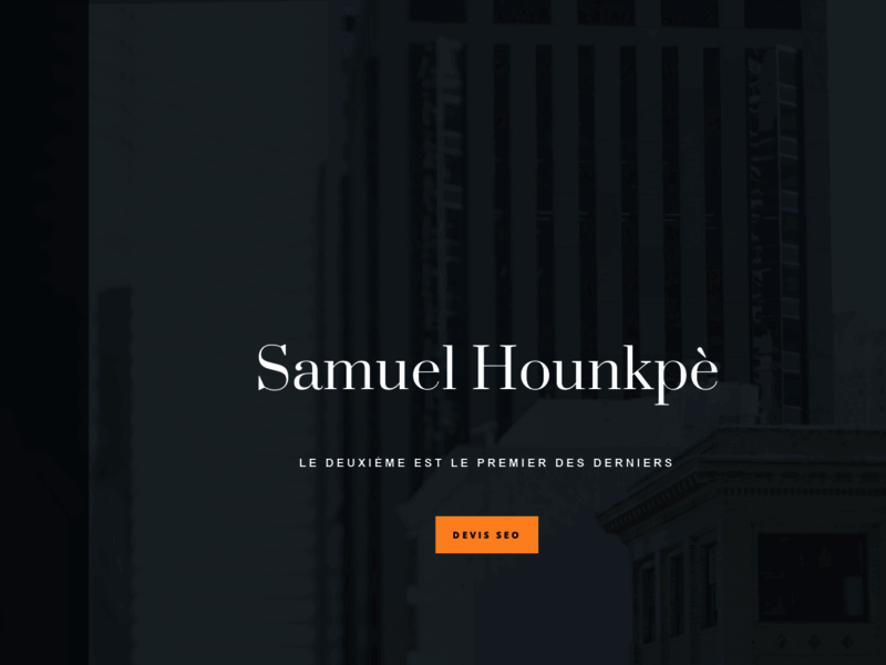Consultant SEO, Samuel Hounkpe