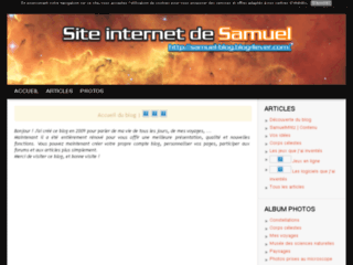 Site internet de Samuel