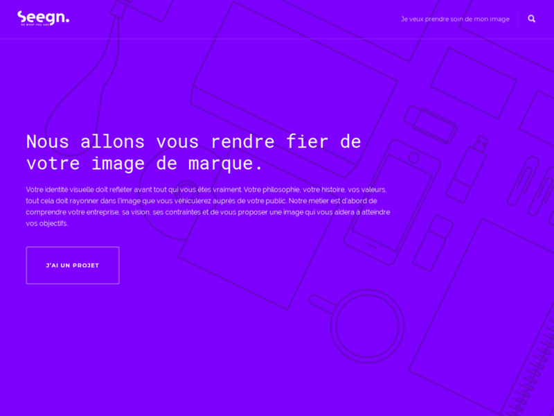 Screenshot du site : Seegn Agence de communication