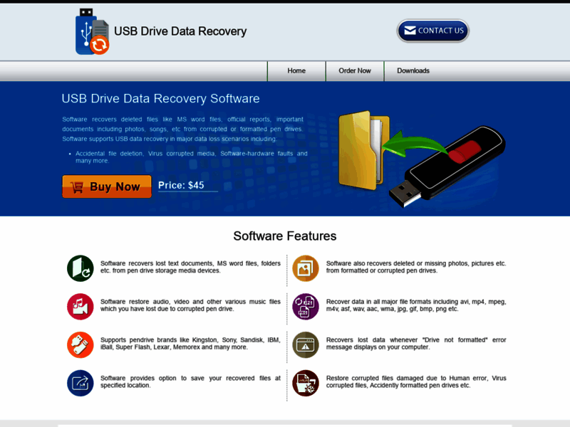 USB drive data recovery tool recovers digital camera multimedia memory card lost files folders