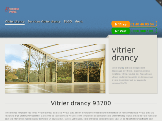 vitrier drancy :